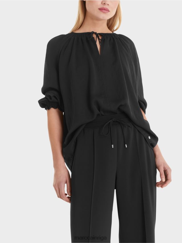 apģērbs melns VRBHXD900 Marc Cain blūze \"pārdomājiet kopā\"