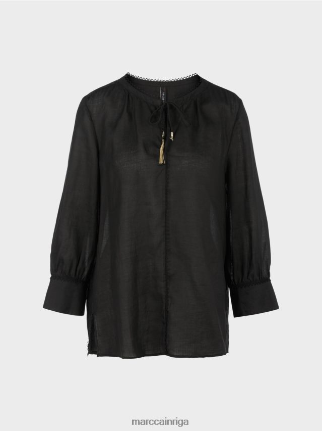 apģērbs melns VRBHXD915 Marc Cain blūze rāmijā (ķīnas zāle)