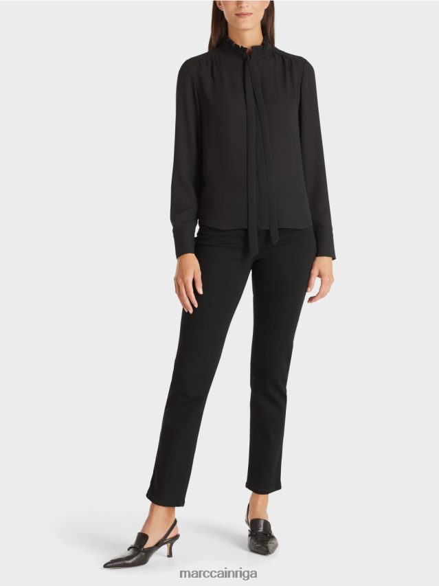 apģērbs melns VRBHXD993 Marc Cain plūstoša blūze
