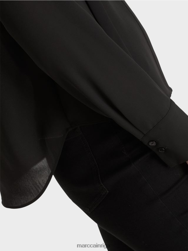 apģērbs melns VRBHXD993 Marc Cain plūstoša blūze