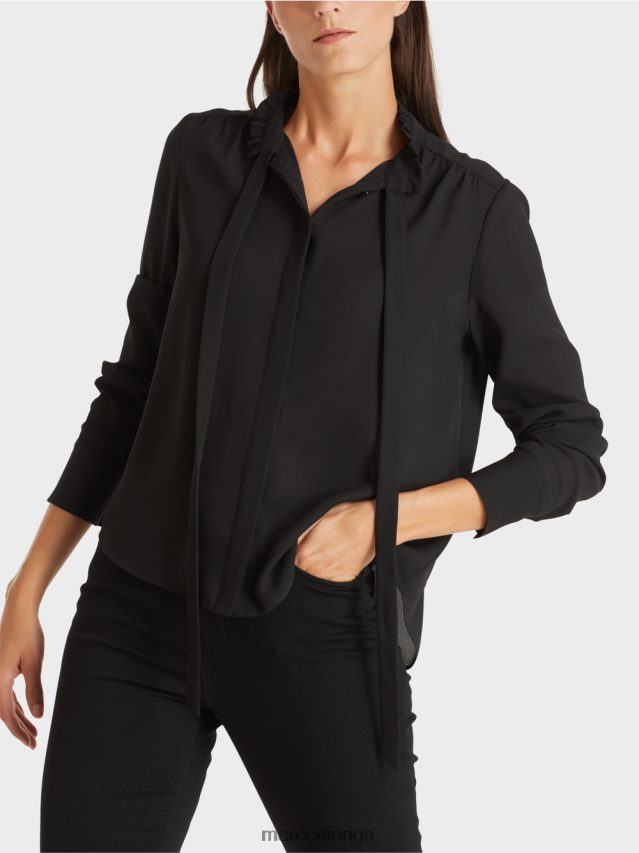 apģērbs melns VRBHXD993 Marc Cain plūstoša blūze