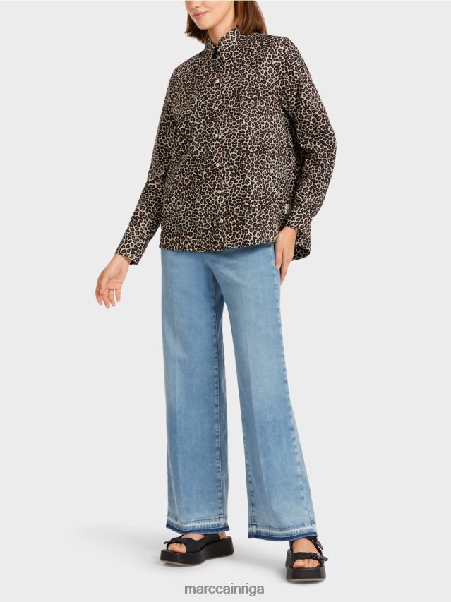 apģērbs pūderkrēms VRBHXD977 Marc Cain "pārdomājiet kopā" ​​krekla stila blūze