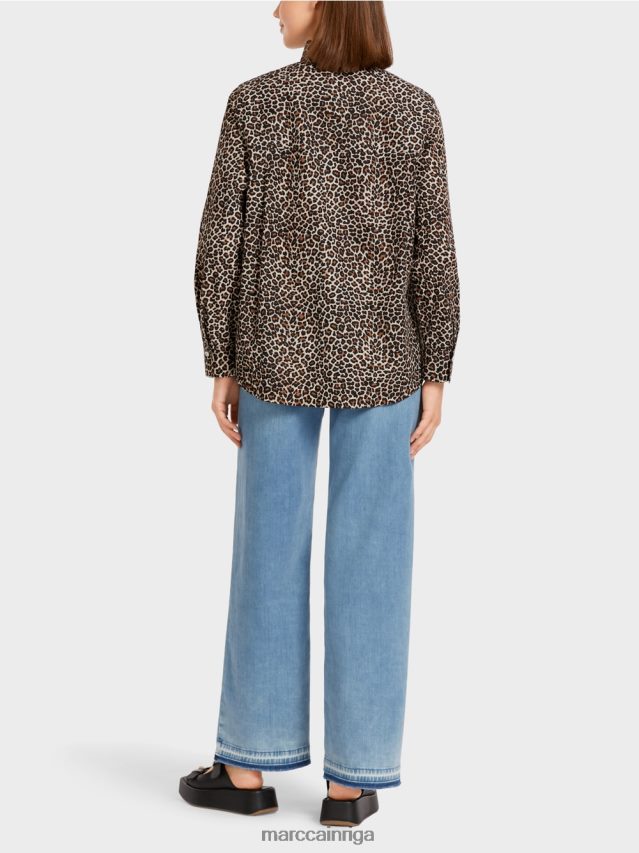 apģērbs pūderkrēms VRBHXD977 Marc Cain \"pārdomājiet kopā\" ​​krekla stila blūze