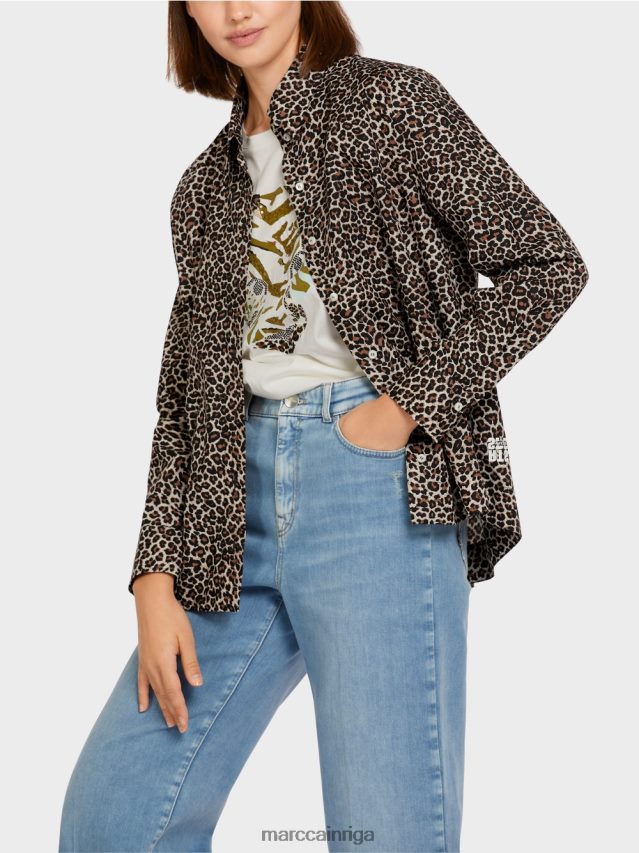 apģērbs pūderkrēms VRBHXD977 Marc Cain \"pārdomājiet kopā\" ​​krekla stila blūze