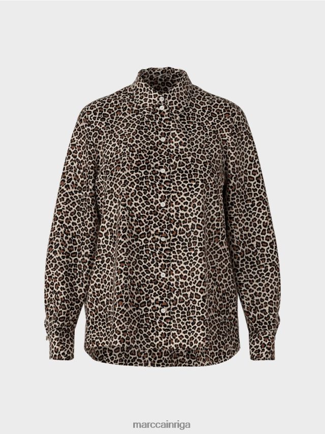 apģērbs pūderkrēms VRBHXD977 Marc Cain \"pārdomājiet kopā\" ​​krekla stila blūze