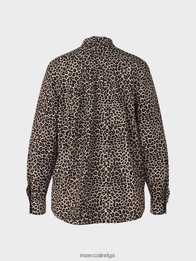 apģērbs pūderkrēms VRBHXD977 Marc Cain \"pārdomājiet kopā\" ​​krekla stila blūze