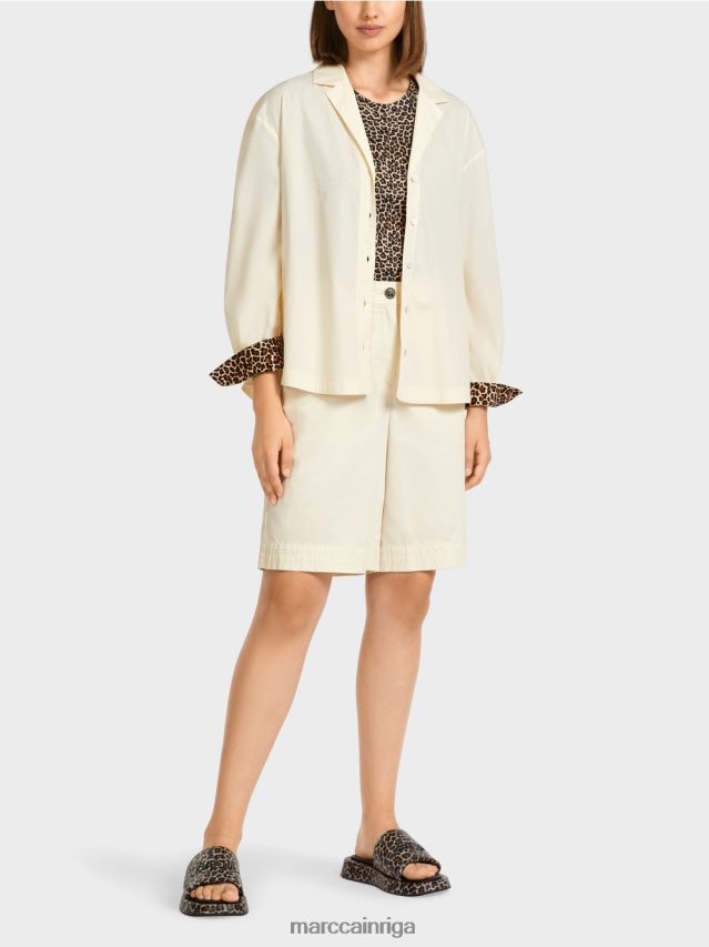 apģērbs pūderkrēms VRBHXD980 Marc Cain "pārdomājiet kopā" ​​sievišķīga blūze