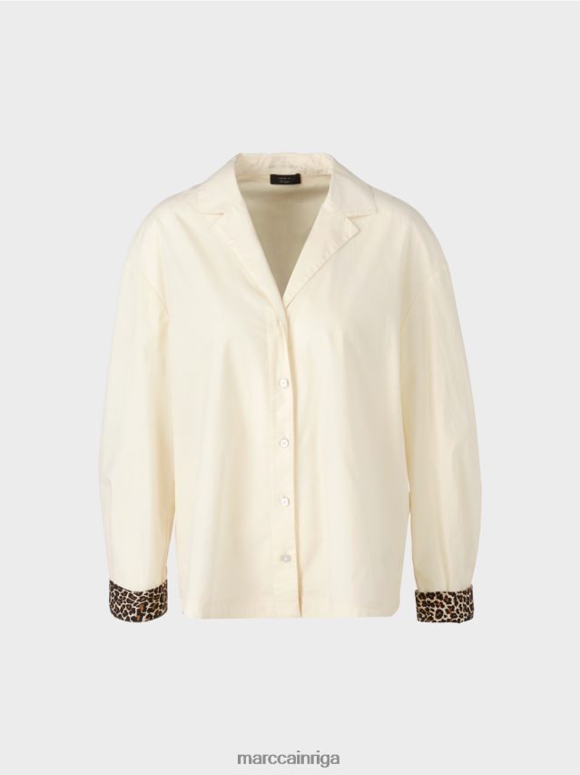 apģērbs pūderkrēms VRBHXD980 Marc Cain \"pārdomājiet kopā\" ​​sievišķīga blūze