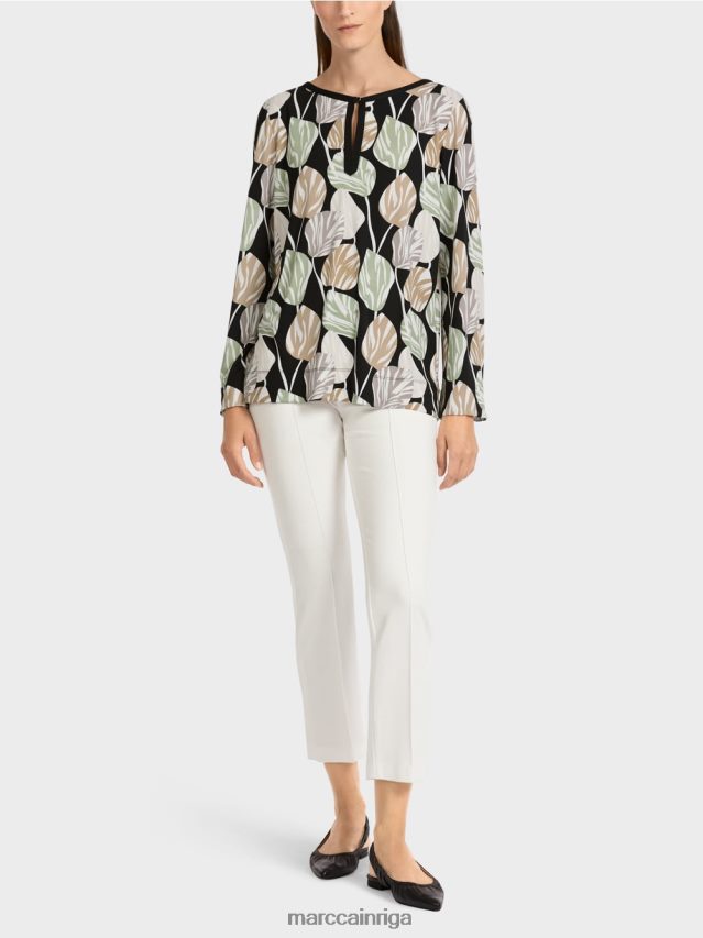 apģērbs pulveris piparmētra VRBHXD1007 Marc Cain blūzes stila tops ar garām piedurknēm