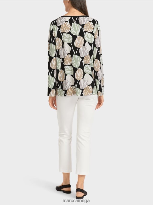 apģērbs pulveris piparmētra VRBHXD1007 Marc Cain blūzes stila tops ar garām piedurknēm