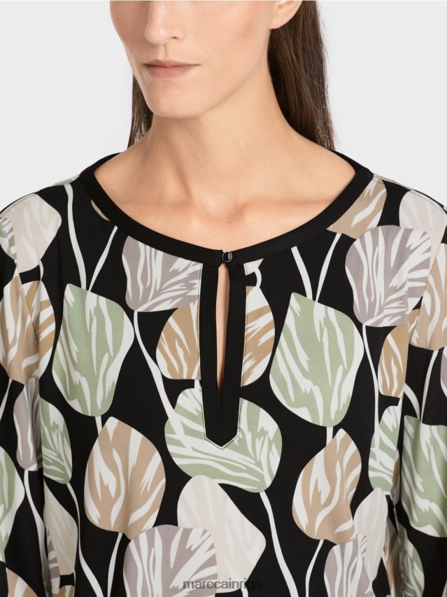 apģērbs pulveris piparmētra VRBHXD1007 Marc Cain blūzes stila tops ar garām piedurknēm