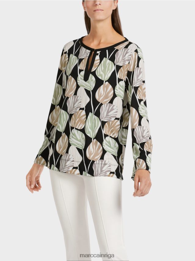 apģērbs pulveris piparmētra VRBHXD1007 Marc Cain blūzes stila tops ar garām piedurknēm