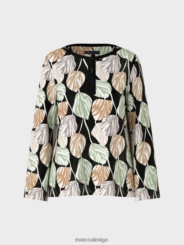 apģērbs pulveris piparmētra VRBHXD1007 Marc Cain blūzes stila tops ar garām piedurknēm