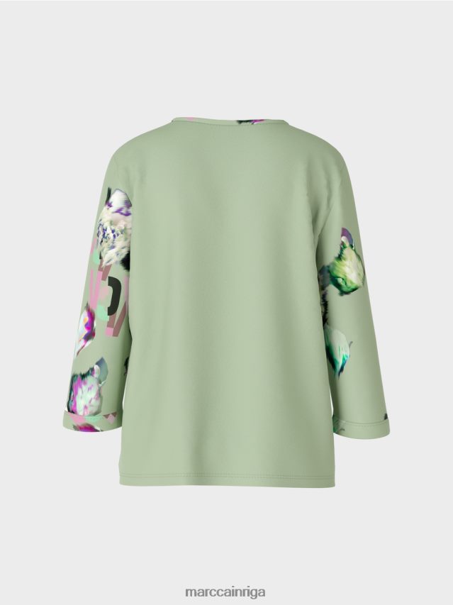 apģērbs pulveris piparmētra VRBHXD1009 Marc Cain blūzes stila tops ar trīs ceturtdaļām piedurknēm