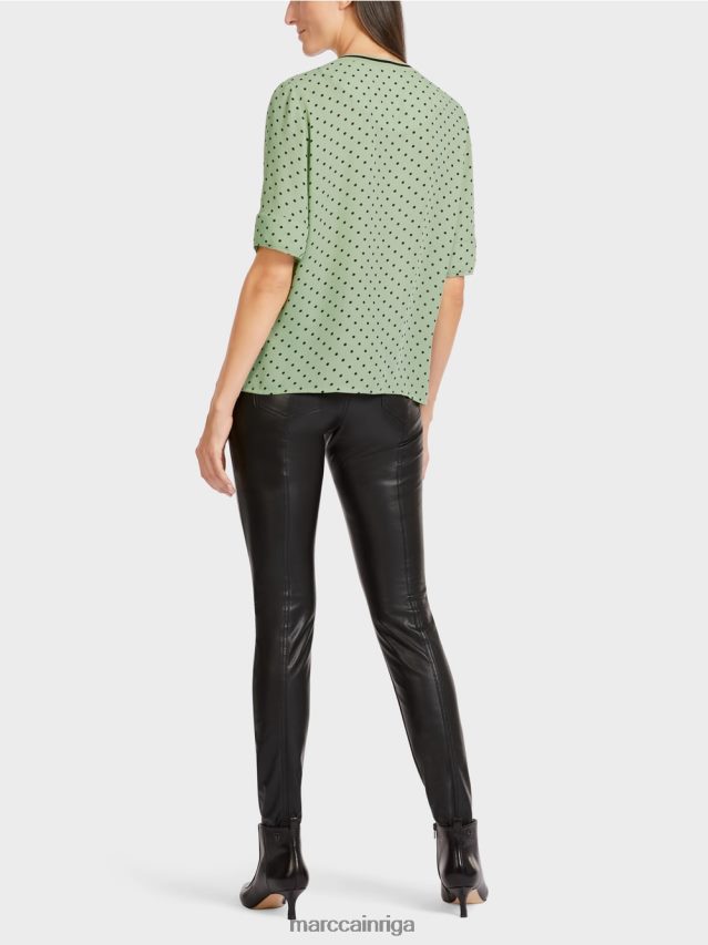 apģērbs pulveris piparmētra VRBHXD1014 Marc Cain blūzes stila tops ar punktiem