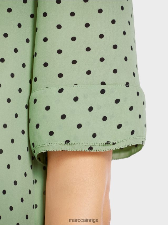 apģērbs pulveris piparmētra VRBHXD1014 Marc Cain blūzes stila tops ar punktiem