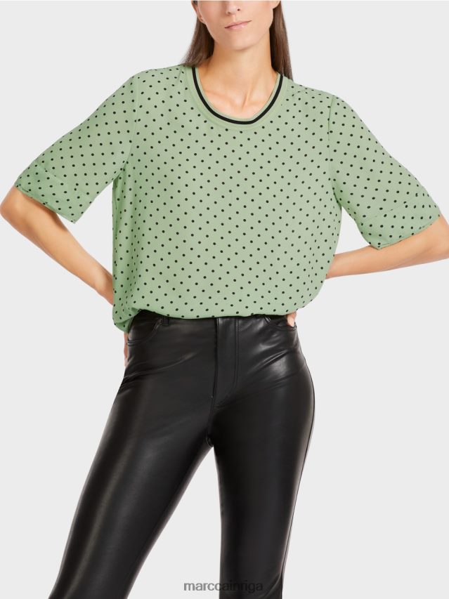 apģērbs pulveris piparmētra VRBHXD1014 Marc Cain blūzes stila tops ar punktiem