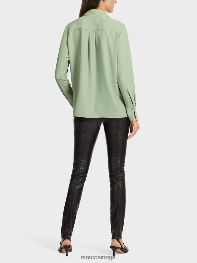 apģērbs pulveris piparmētra VRBHXD1022 Marc Cain tunika kleita ar blūzes apkakli