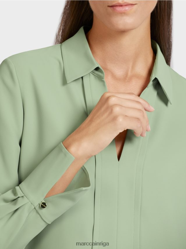 apģērbs pulveris piparmētra VRBHXD1022 Marc Cain tunika kleita ar blūzes apkakli