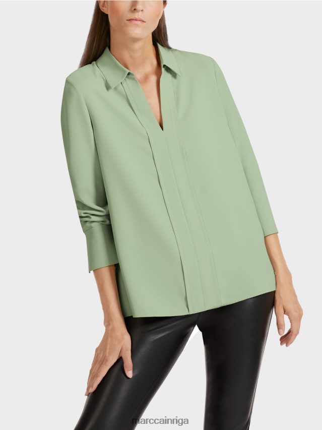 apģērbs pulveris piparmētra VRBHXD1022 Marc Cain tunika kleita ar blūzes apkakli