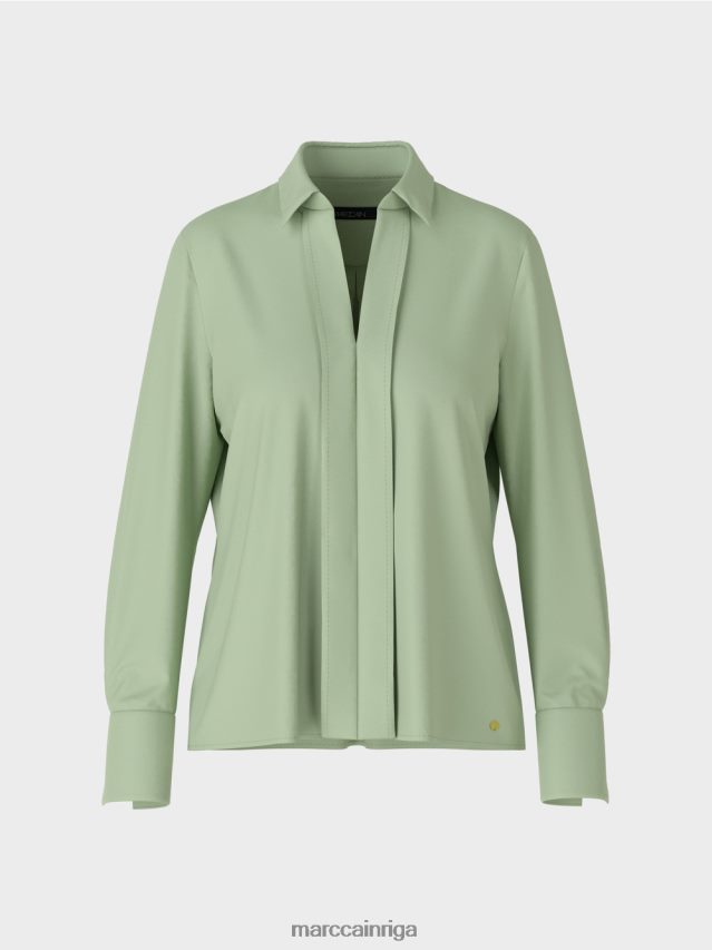 apģērbs pulveris piparmētra VRBHXD1022 Marc Cain tunika kleita ar blūzes apkakli