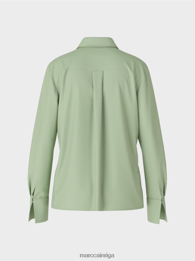 apģērbs pulveris piparmētra VRBHXD1022 Marc Cain tunika kleita ar blūzes apkakli