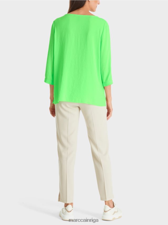 apģērbs spilgti šokējoši zaļš VRBHXD873 Marc Cain plūstoša blūze