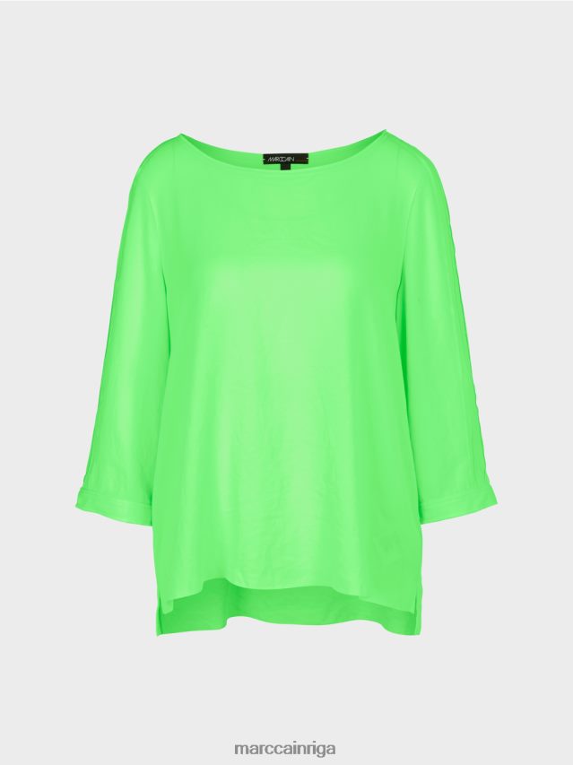 apģērbs spilgti šokējoši zaļš VRBHXD873 Marc Cain plūstoša blūze