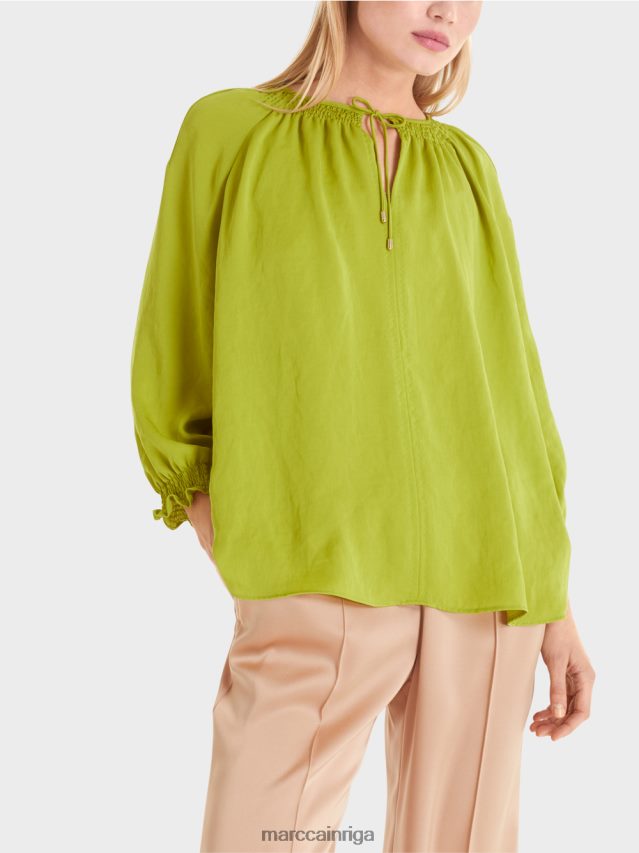apģērbs spilgti olīvzaļš VRBHXD899 Marc Cain blūze \"pārdomājiet kopā\"