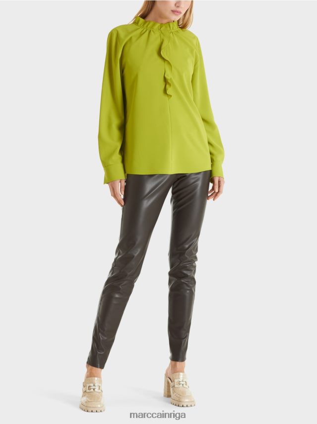 apģērbs spilgti olīvzaļš VRBHXD901 Marc Cain plūstoša blūze