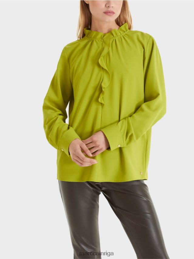 apģērbs spilgti olīvzaļš VRBHXD901 Marc Cain plūstoša blūze