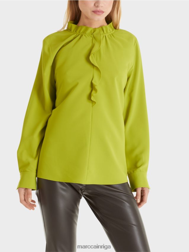 apģērbs spilgti olīvzaļš VRBHXD901 Marc Cain plūstoša blūze
