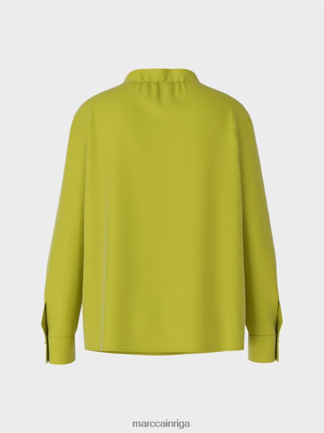 apģērbs spilgti olīvzaļš VRBHXD901 Marc Cain plūstoša blūze