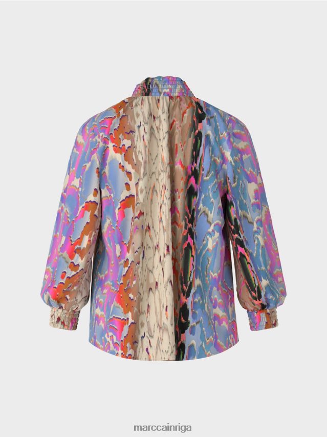 apģērbs tumšas vasaras debesis VRBHXD853 Marc Cain krāsaina \"pārdomājiet kopā\" ​​blūze