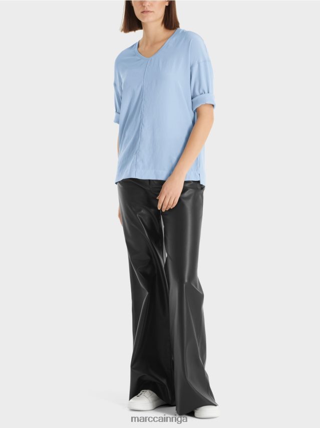 apģērbs tumšas vasaras debesis VRBHXD905 Marc Cain blūze ar materiālu maisījumu