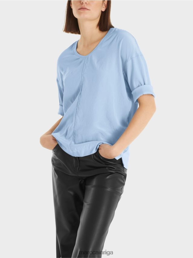 apģērbs tumšas vasaras debesis VRBHXD905 Marc Cain blūze ar materiālu maisījumu