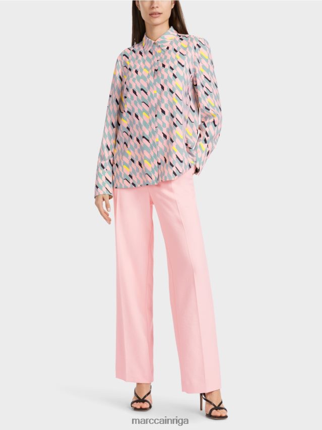 apģērbs tumši debeszils VRBHXD888 Marc Cain blūze ar grafisku dizainu