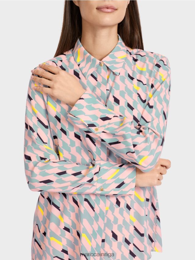 apģērbs tumši debeszils VRBHXD888 Marc Cain blūze ar grafisku dizainu