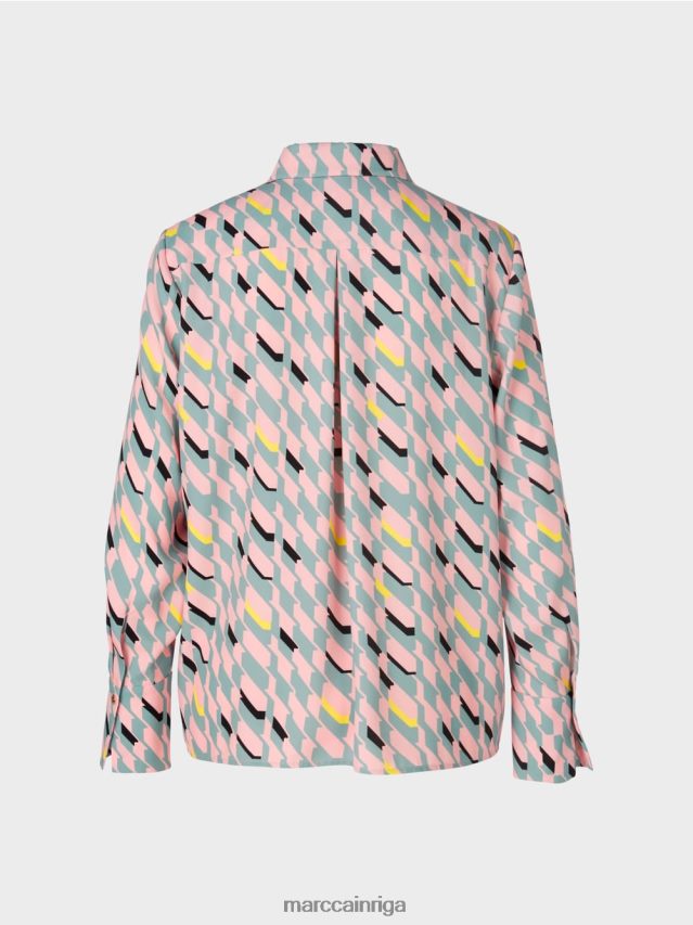 apģērbs tumši debeszils VRBHXD888 Marc Cain blūze ar grafisku dizainu