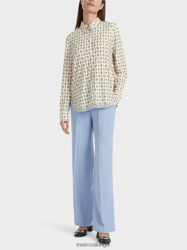 apģērbs tumšs krēms VRBHXD852 Marc Cain apdrukāta blūze