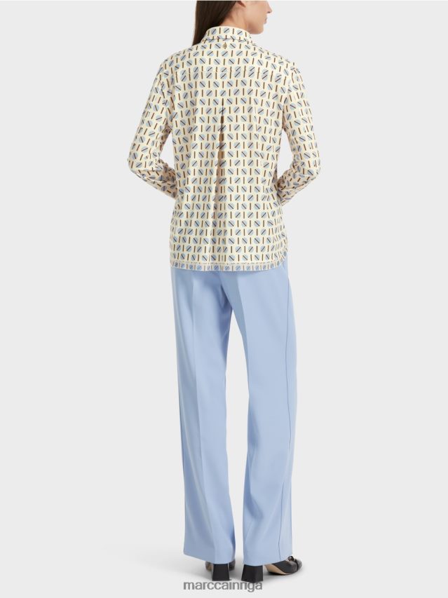 apģērbs tumšs krēms VRBHXD852 Marc Cain apdrukāta blūze