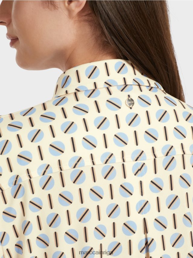 apģērbs tumšs krēms VRBHXD852 Marc Cain apdrukāta blūze