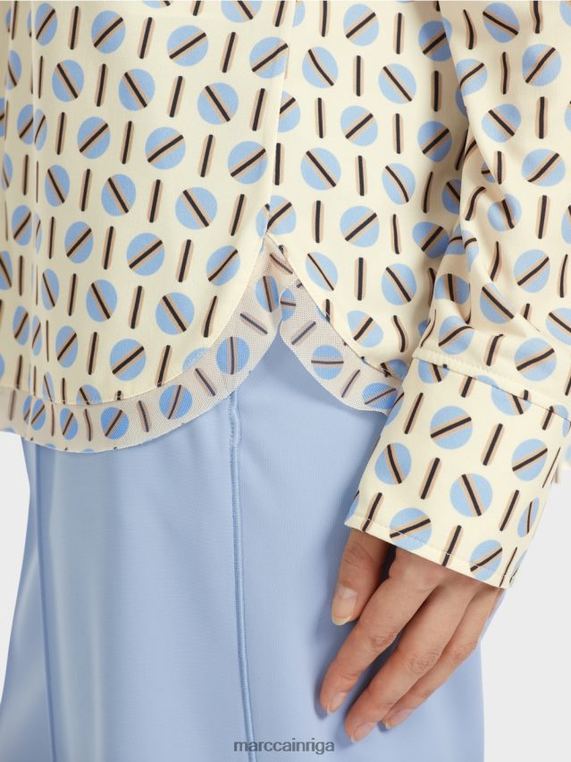 apģērbs tumšs krēms VRBHXD852 Marc Cain apdrukāta blūze