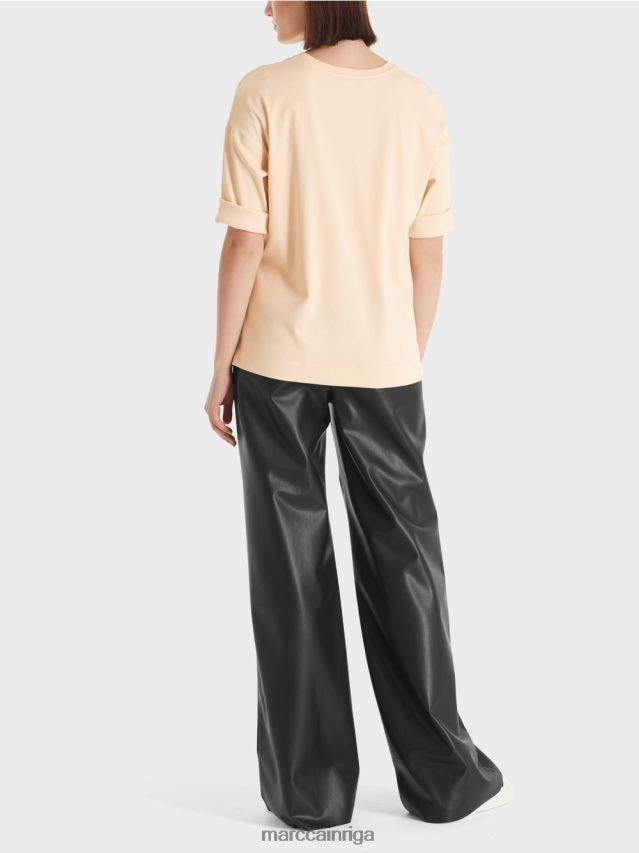 apģērbs tumšs krēms VRBHXD907 Marc Cain blūze ar materiālu maisījumu