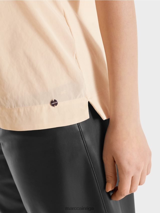 apģērbs tumšs krēms VRBHXD907 Marc Cain blūze ar materiālu maisījumu