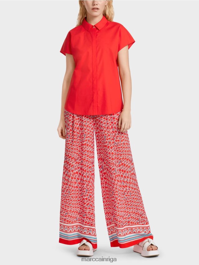 apģērbs uguns sarkans VRBHXD928 Marc Cain "pārdomāt kopā" ​​blūze ar apkakli