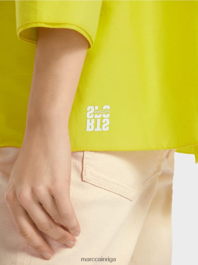 apģērbs viegla limeade VRBHXD938 Marc Cain neformāla blūze ar elegantu zīdu