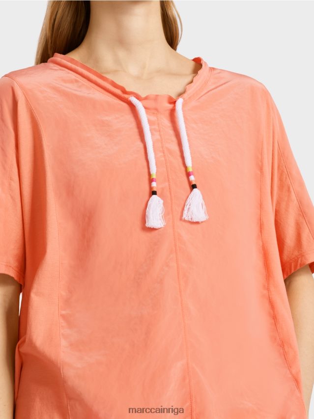 apģērbs viegla terakota VRBHXD936 Marc Cain blūzes stila tops no materiālu maisījuma