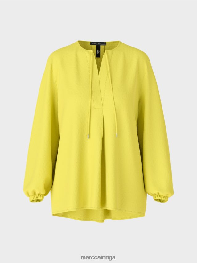 apģērbs zaļais sērs VRBHXD988 Marc Cain viegls blūzes stila tops