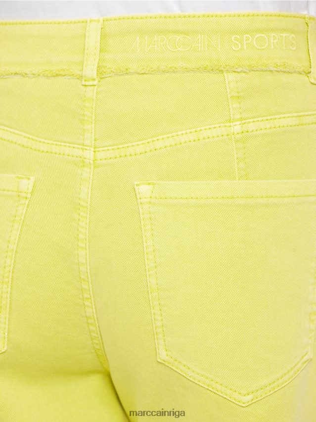 apģērbs citrona piliens VRBHXD793 Marc Cain izšūti \"rethink together\" džinsi